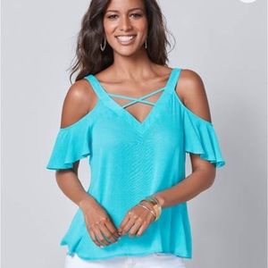 Plus Strappy Detail V-Neck Top